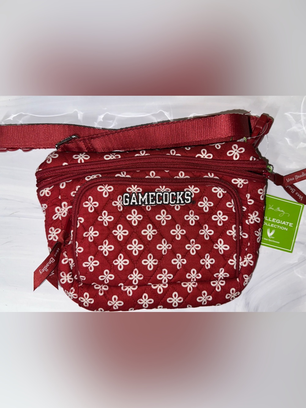 Vera Bradley Belt Bag Collegiate USC Gamecocks Cardinal/White Converto NEW